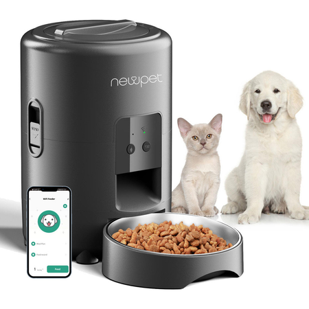 Comedouro Automático Newpet 2L com Wi-Fi e Controle por APP | Voz + Alimentação Programada